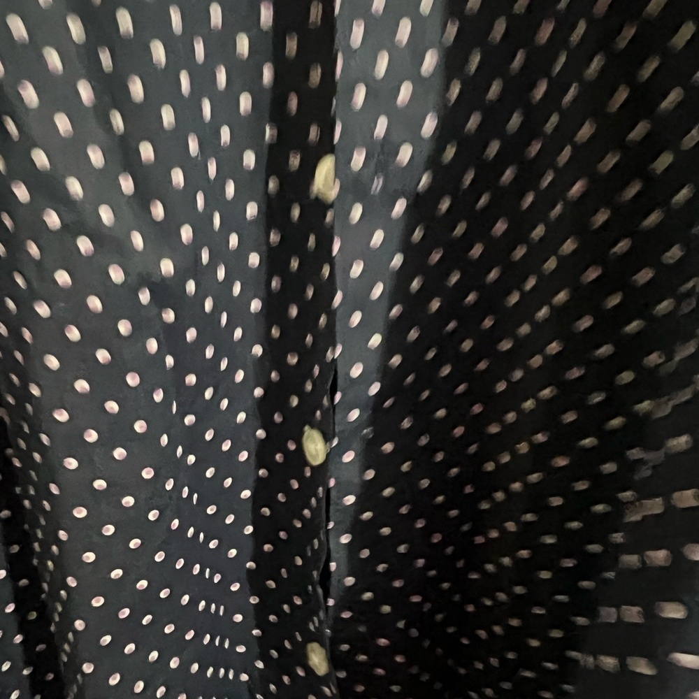 Van Heusen Polka Dot Dress Shirt Classic Cotton - Picture 5 of 10